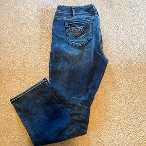 Elyse Straight- Silver Jeans Blue Straight Leg Classic Denim